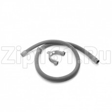 Универсальный комплект вытяжного шланга 150см, с прямыми резиновыми фитингами 19х22, с изогнутой опорой, 2 хомутами 20х32мм.