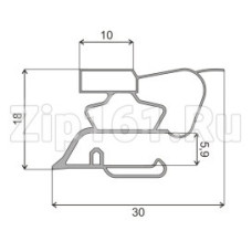 Уплотнитель 570x1140 мм для холодильника Indesit r30s профиль СТ