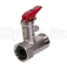 Клапан для водонагревателя предохранительный 1/2, с ручкой, 6 бар 0,6 МПа, код 100506