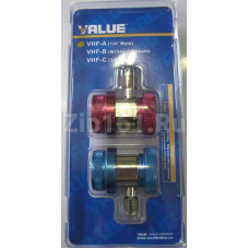 Быстросъёмные муфты Value QC (ВД+НД) с вентилем А/С 1/4" SAE 90° VHF-A Быстросъёмные муфты Value QC (ВД+НД) с вентилем А/С 1/4" SAE 90° VHF-A