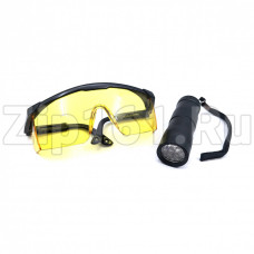 Набор для определения утечек (фонарик+очки) SG-UV12