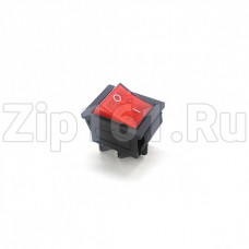 Кнопка универсальная биполярная красного цвета 20A 250V 4 контакта
