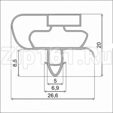 Уплотнитель 900x515мм холодильника Атлант 769748901501
