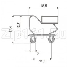 Уплотнительная резина 1070x1910 мм профиль ПР