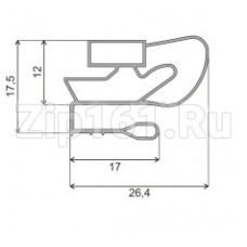 Уплотнитель двери Атлант-Минск, морозильной камеры (560x680 мм) под планку Профиль МА