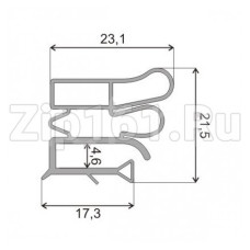 Уплотнитель 520х1020 Zanussi 520х1020 профиль ПС