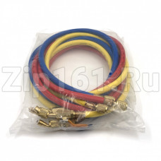 Набор шлангов с вентилями 3шт 180см (R-12, R-22, R-134a) FavorCool E-372RYB-B