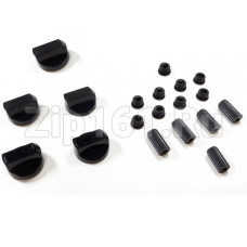 Ручка газового крана универсальная черная, комплект 5 штук