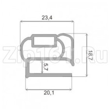 Уплотнитель 770x1550  мм для холодильника профиль Р2