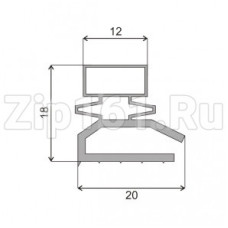 Уплотнитель 320x815 мм для холодильника Профиль Р1
