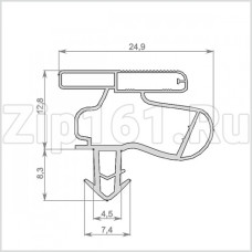 Уплотнитель холодильника 580x1150мм Профиль Bosch