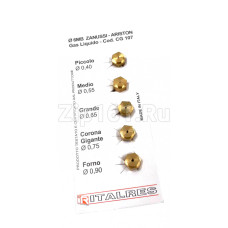 Набор жиклеров Ariston-Zanussi-Electrolux на балонный газ (D=0.40, D=0.55, D=0.65, D=0.75, D=0.90)