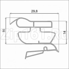Уплотнитель 640x1620 холодильника Вид профиля: ИН