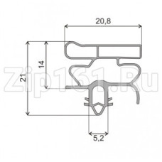 Уплотнитель МК 660*550 мм для холодильника Бирюса -127, 130, 133, 143, 144 Профиль ОМ