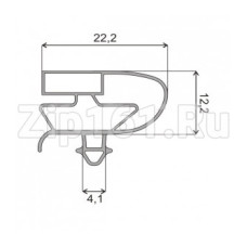 Уплотнитель 732x535мм для холодильника Профиль ЕА