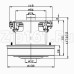 Мотор пылесоса 1800W H118мм D130мм h30мм d32мм