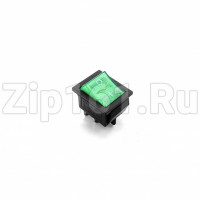 Кнопка универсальная биполярная зеленого цвета 20A 250V 4 контакта